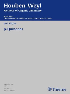 cover image of Houben-Weyl Methods of Organic Chemistry Volume VII/3a